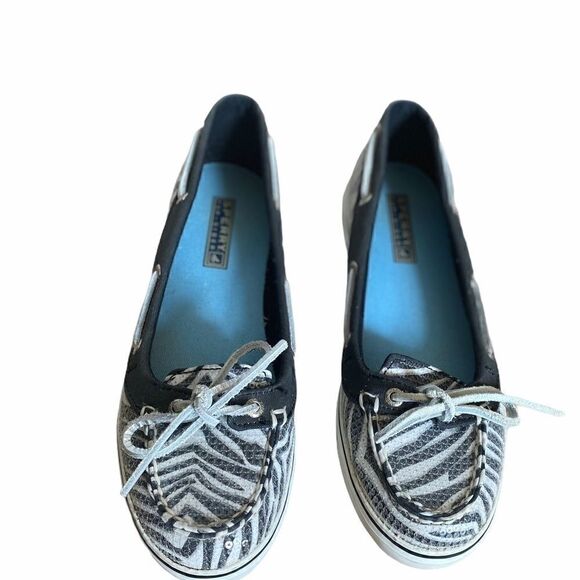 Sperry Gray Sequin Top Sider Angelfish Boat Shoes - Picture 4 of 6